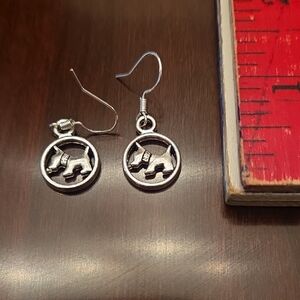 Silver Dog Earrings